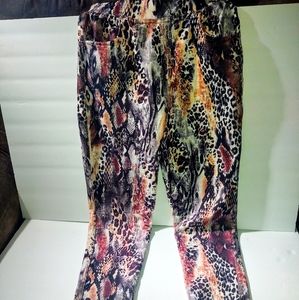 Animal Print Legging/Front Pockets/Fits XL-XXL